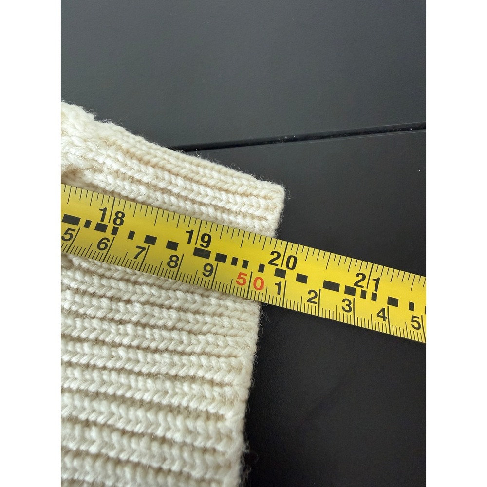 Aran Isles Knitwear Merino Wool Cable Knit Sweater Cream Made in Ireland XL - Picture 8 of 10